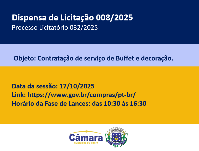  AVISO DE DISPENSA ELETRÔNICA Nº 8/2025