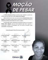 Aprovada moção que lamenta falecimento de Ednilse Divina Nogueira.