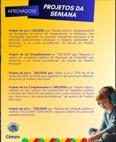 Câmara aprova novos projetos na 2ª Sessão Ordinária de 2026