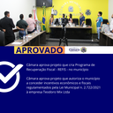 Câmara aprova projeto que cria programa de recuperação fiscal no Prata