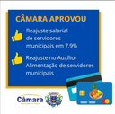 Câmara aprova reajuste salarial e no auxílio-alimentação de servidores Câmara aprova reajuste salarial e no auxílio-alimentação de servidores