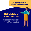 Câmara divulga resultado preliminar do Processo Seletivo Simplificado 001/2022 Câmara divulga resultado preliminar do Processo Seletivo Simplificado 001/2022