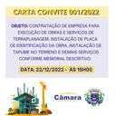 Carta Convite 001/2022 - Contratação de empresa para execução de obras e serviços de terraplanagem e outros
