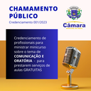 Chamamento Público 001/2023 - Profissionais para ministrar um minicurso com a temática de Comunicação e Oratória