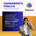 CHAMAMENTO PÚBLICO 002/2023 - Palestrante para palestra gratuita Saúde Mental e Setembro Amarelo CHAMAMENTO PÚBLICO 002/2023 - Palestrante para palestra gratuita Saúde Mental e Setembro Amarelo