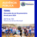 CONVOCAÇÃO AUDIENCIA PÚBLICA - LOA - LEI ORÇAMENTÁRIA ANUAL CONVOCAÇÃO AUDIENCIA PÚBLICA - LOA - LEI ORÇAMENTÁRIA ANUAL