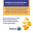 Dispensa de Licitação 004/2023 - aquisição de produtos alimentícios ( salgados fritos e assados ) Dispensa de Licitação 004/2023 - aquisição de produtos alimentícios ( salgados fritos e assados )