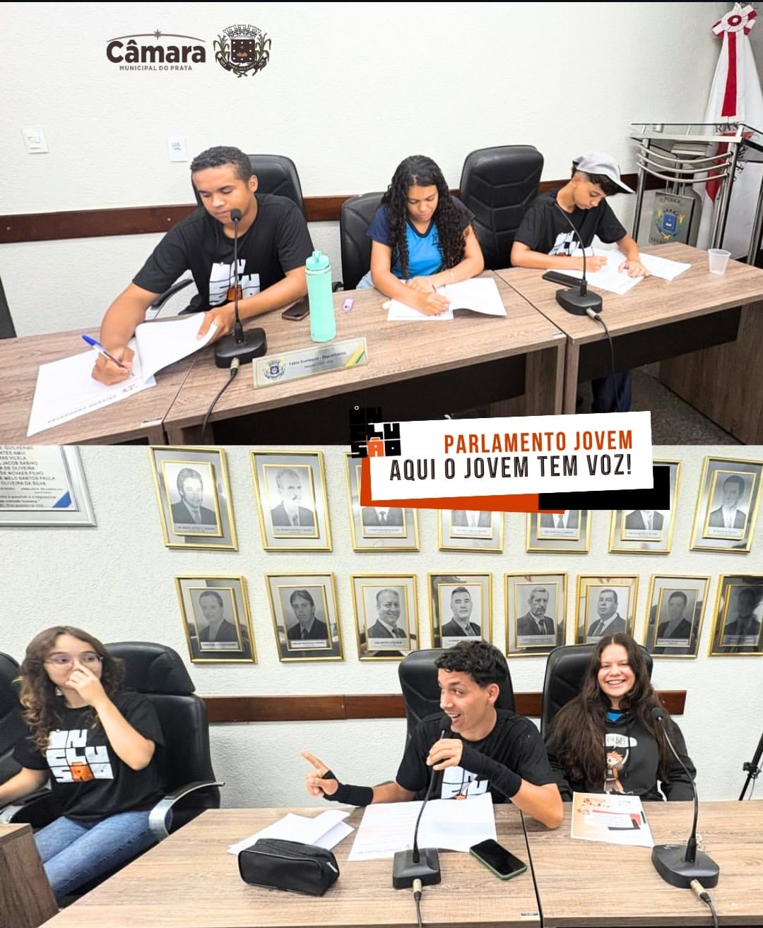 Parlamento Jovem realiza oficina sobre propostas e plenárias.