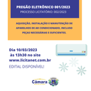 PREGÃO ELETRÔNICO - 001/2023 -  Aquisição, instalação e manutenção de ar condicionado
