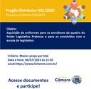 PREGÃO ELETRÔNICO 003/2023 - AQUISIÇÃO DE UNIFORMES
