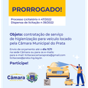 PRORROGAÇÃO - PROCESSO LICITATÓRIO 47/2022 - DISPENSA DE LICITAÇÃO 039/2022